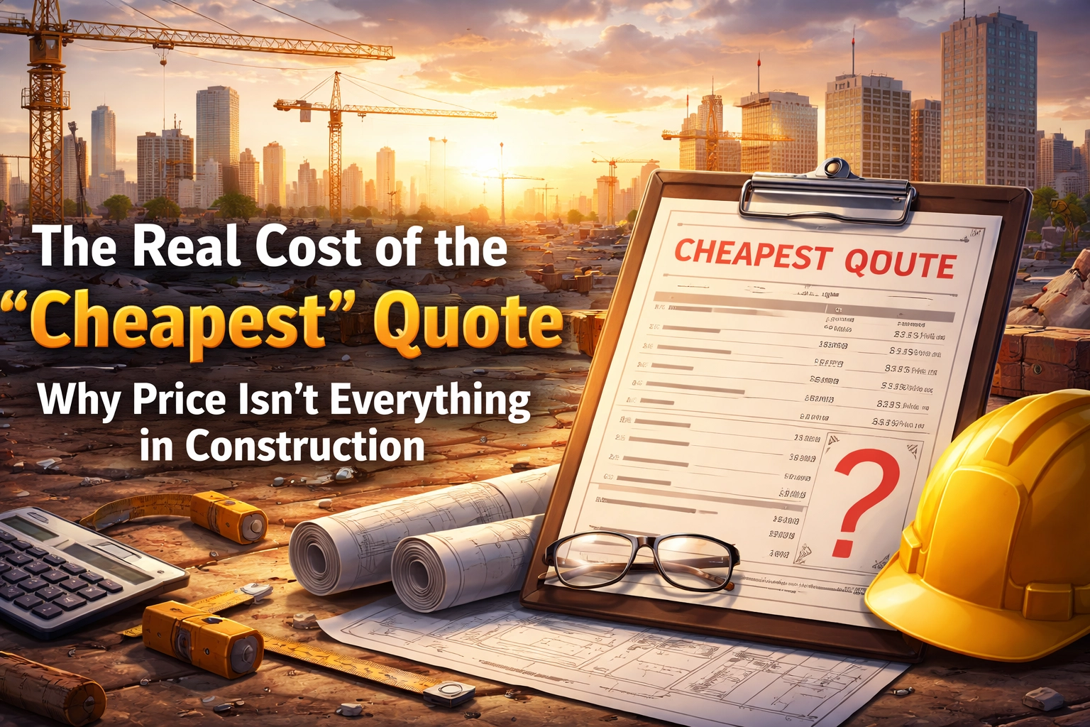 The Real Cost of the "Cheapest" Quote: Why Price Isn't Everything in Construction